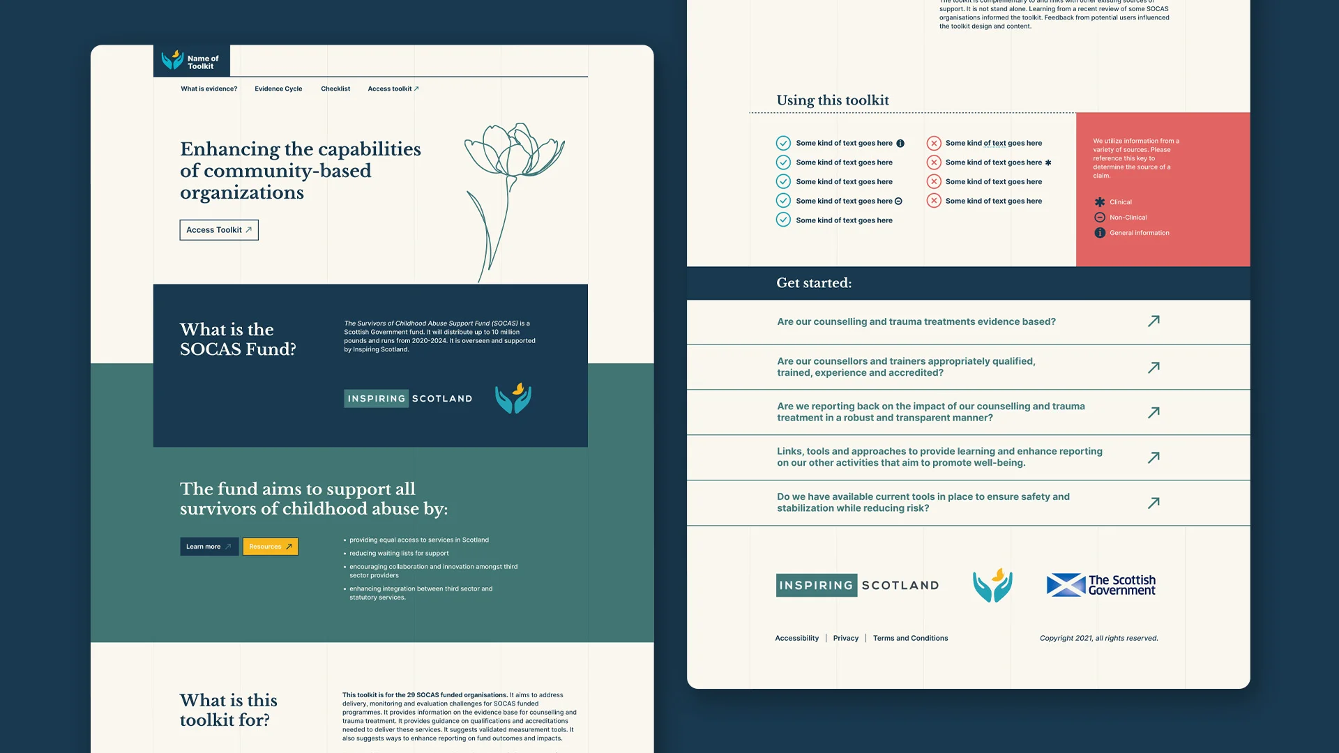 SOCAS Web Kit design